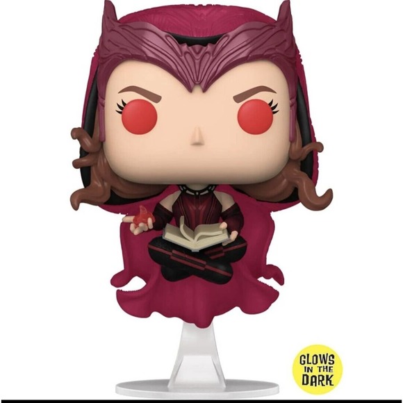 Funko Pop! WandaVision Scarlet Witch Glow-in-The-Dark EE Exclusive - Picture 3 of 3